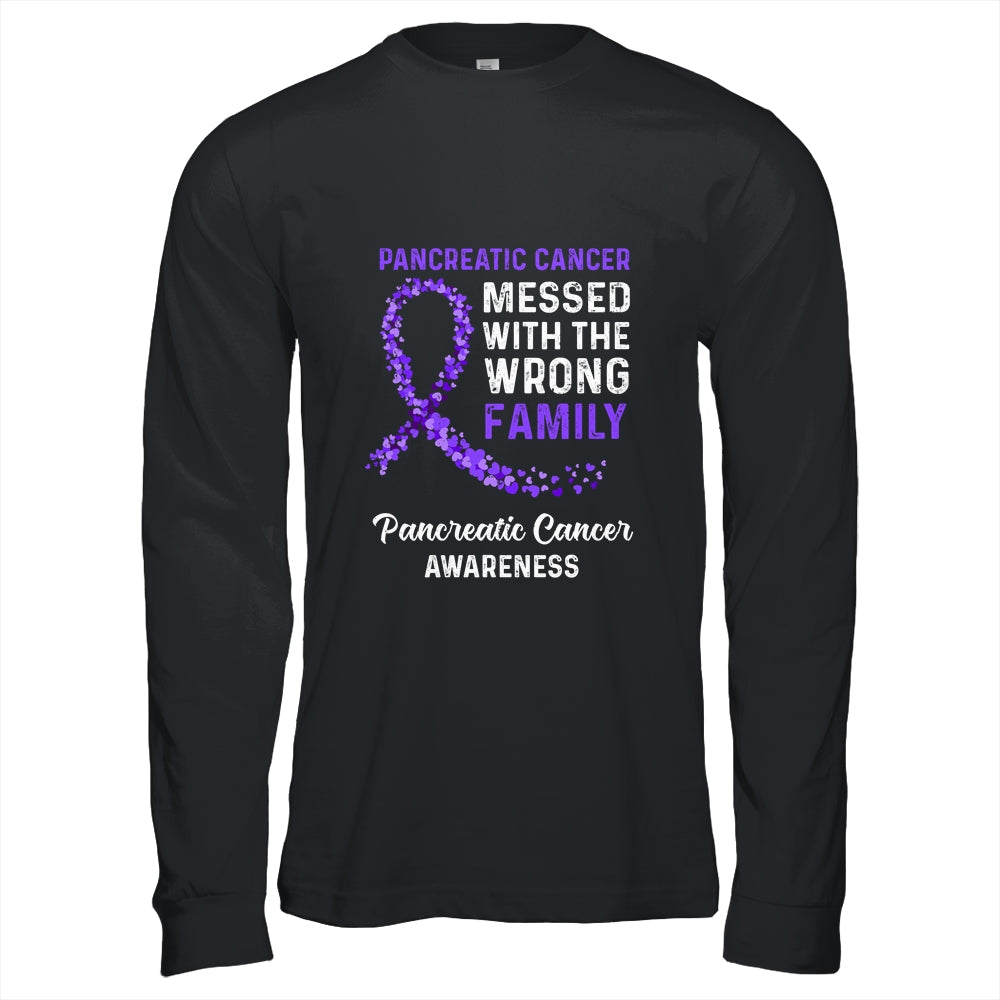Pancreatic Cancer Awareness Messed With The Wrong Family Support Shirt & Hoodie | siriusteestore