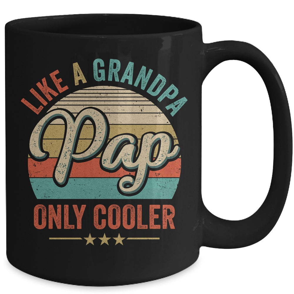 Pap Like A Grandpa Only Cooler Vintage Dad Fathers Day Mug | siriusteestore