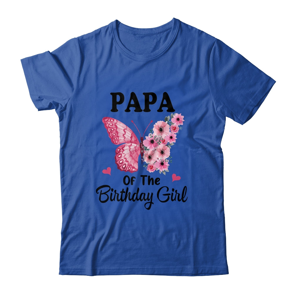Papa 1st First Birthday Matching Family Butterfly Floral Shirt & Hoodie | siriusteestore