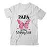 Papa 1st First Birthday Matching Family Butterfly Floral Shirt & Hoodie | siriusteestore