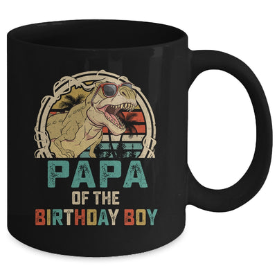 Papa Dinosaur Of The Birthday Boy Matching Family Mug | siriusteestore