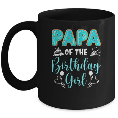 Papa Of The Birthday Girl Family Donut Birthday Mug | siriusteestore