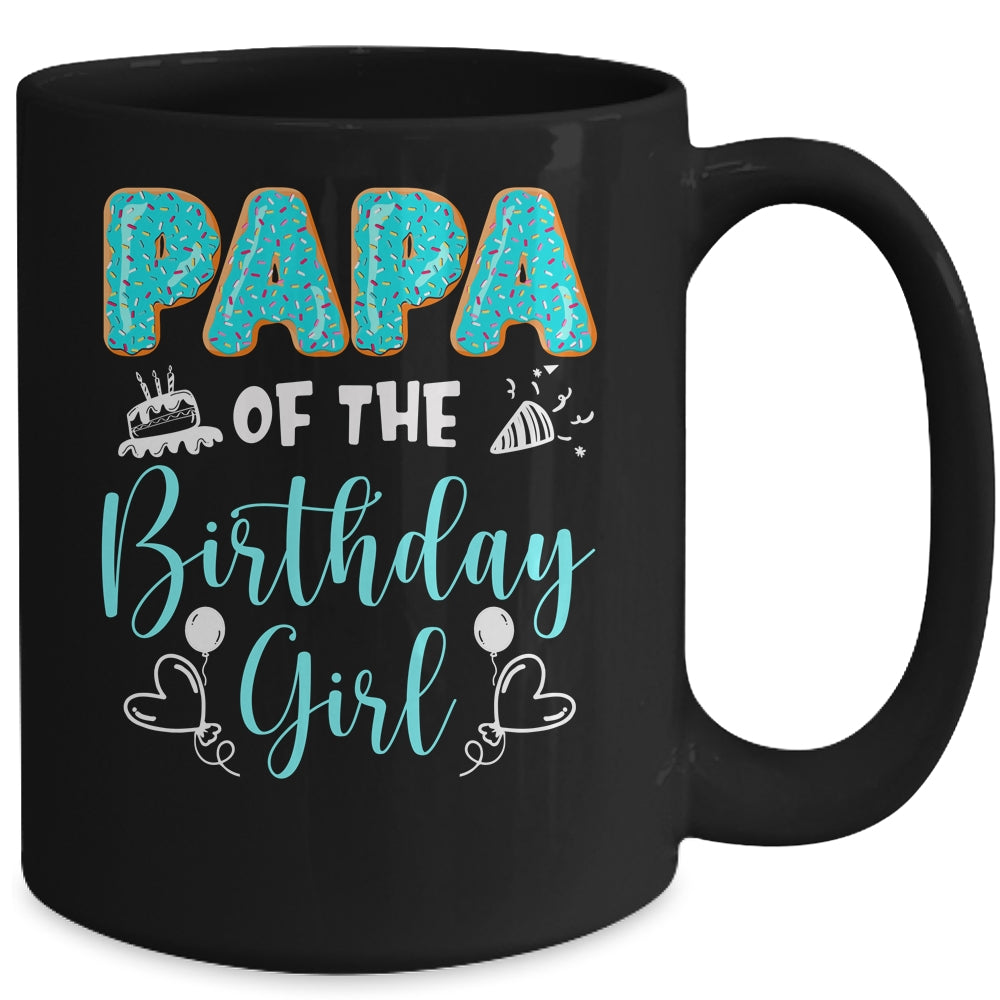 Papa Of The Birthday Girl Family Donut Birthday Mug | siriusteestore