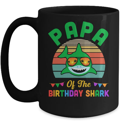 Papa Of The Shark Birthday Papa Matching Family Mug | siriusteestore