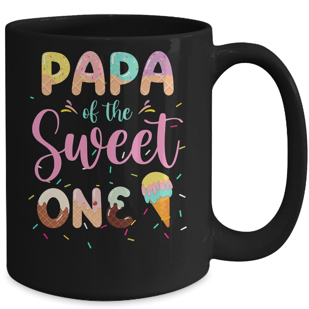 Papa Of The Sweet One Ice Cream 1st First Birthday Family Mug | siriusteestore
