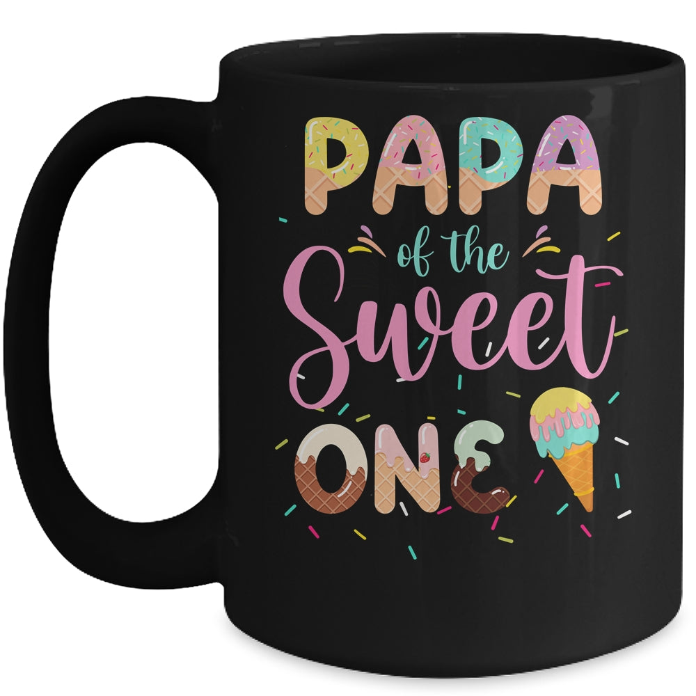 Papa Of The Sweet One Ice Cream 1st First Birthday Family Mug | siriusteestore