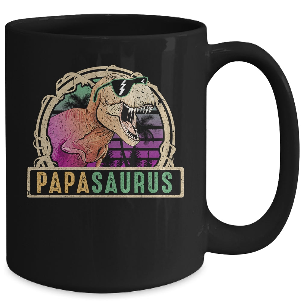 Papa Saurus Papasaurus T Rex Dinosaur Family Matching Mug | siriusteestore