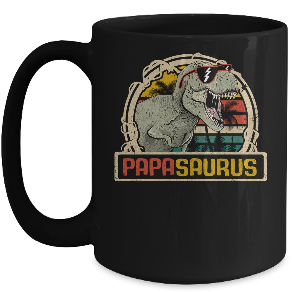 Papasaurus T Rex Dinosaur Papa Saurus Family Matching Mug | siriusteestore