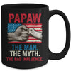 Papaw The Man The Myth The Bad Influence American Flag Mug | siriusteestore