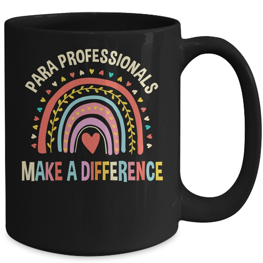 Para Professionals Make A Difference Teacher Rainbow Mug | siriusteestore
