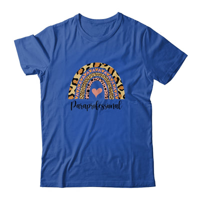 Paraprofessional Rainbow Leopard Funny School Shirt & Tank Top | siriusteestore