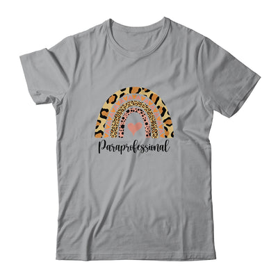 Paraprofessional Rainbow Leopard Funny School Shirt & Tank Top | siriusteestore