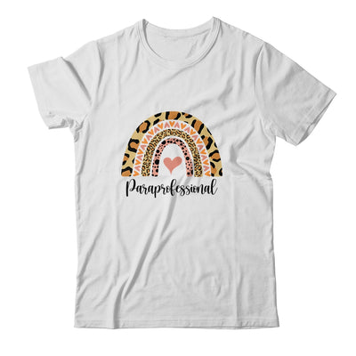 Paraprofessional Rainbow Leopard Funny School Shirt & Tank Top | siriusteestore