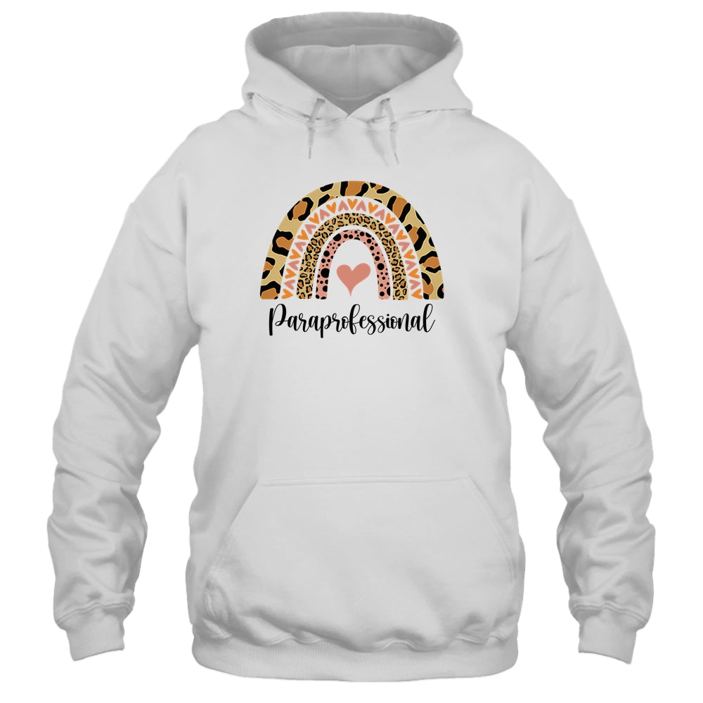 Paraprofessional Rainbow Leopard Funny School Shirt & Tank Top | siriusteestore