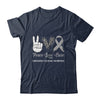 Parkinson's Disease Awareness Peace Love Cure Leopard Shirt & Hoodie | siriusteestore