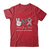 Parkinson's Disease Awareness Peace Love Cure Leopard Shirt & Hoodie | siriusteestore