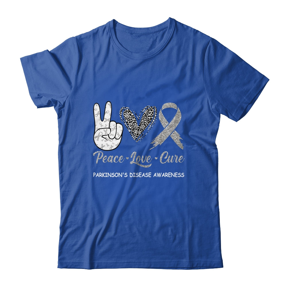 Parkinson's Disease Awareness Peace Love Cure Leopard Shirt & Hoodie | siriusteestore