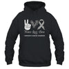 Parkinson's Disease Awareness Peace Love Cure Leopard Shirt & Hoodie | siriusteestore