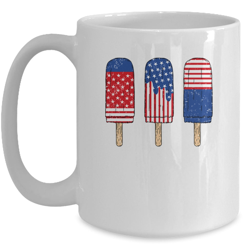Patriotic 4th Of July USA America Flag Popsicle's Summer Mug | siriusteestore