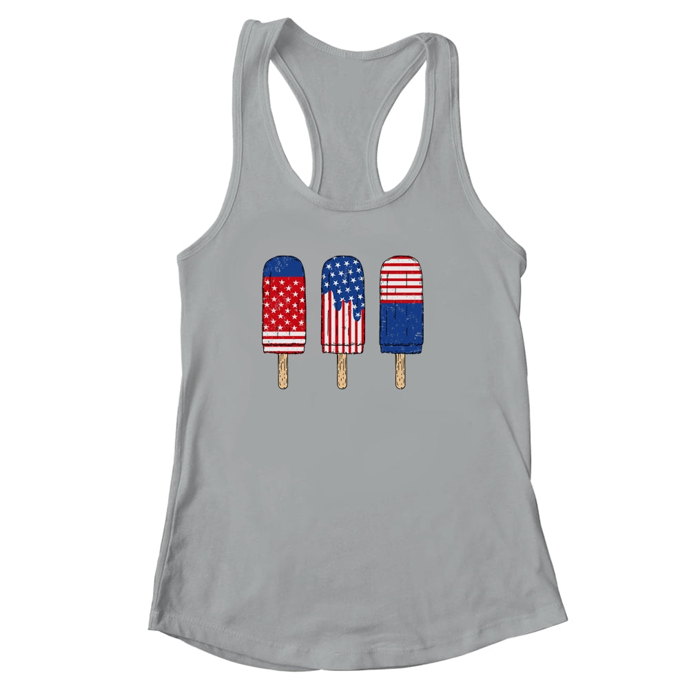 Patriotic 4th Of July USA America Flag Popsicle's Summer Shirt & Tank Top | siriusteestore