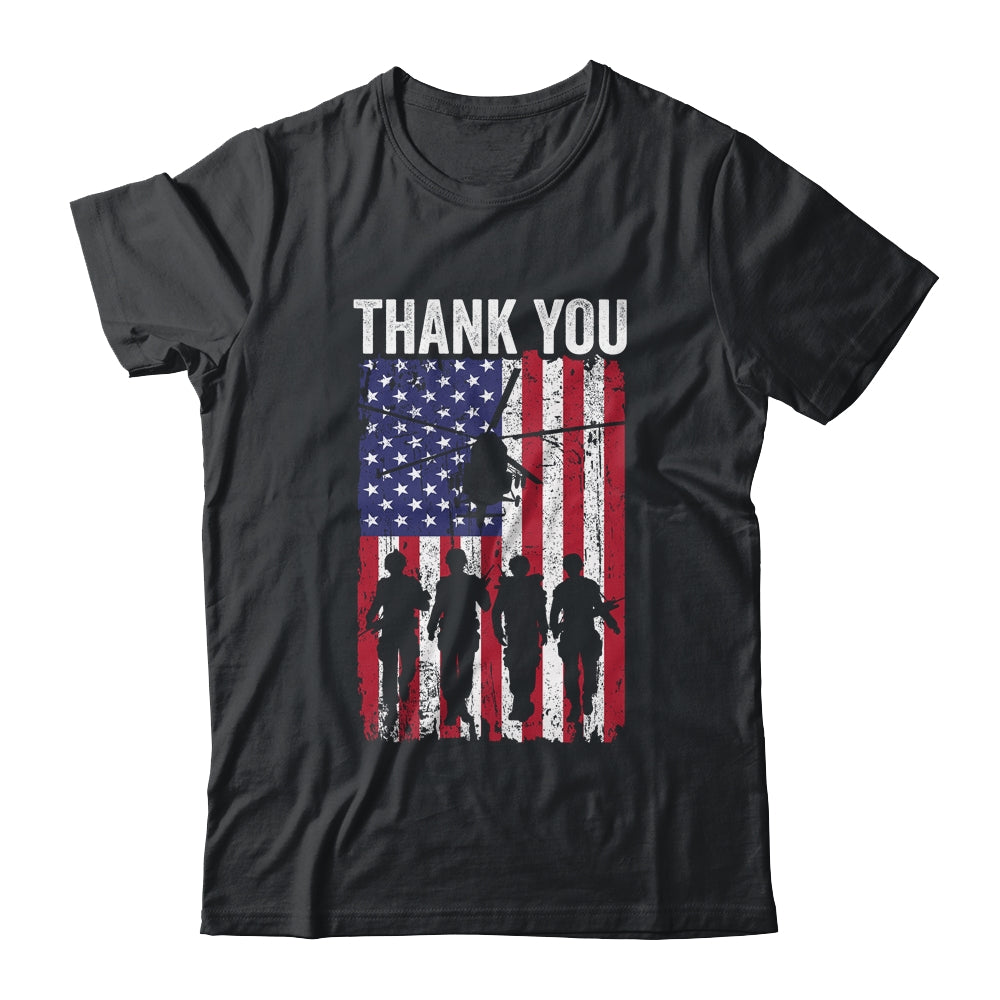 Patriotic American Flag Memorial Day Thank You For Men Women Shirt & Hoodie | siriusteestore