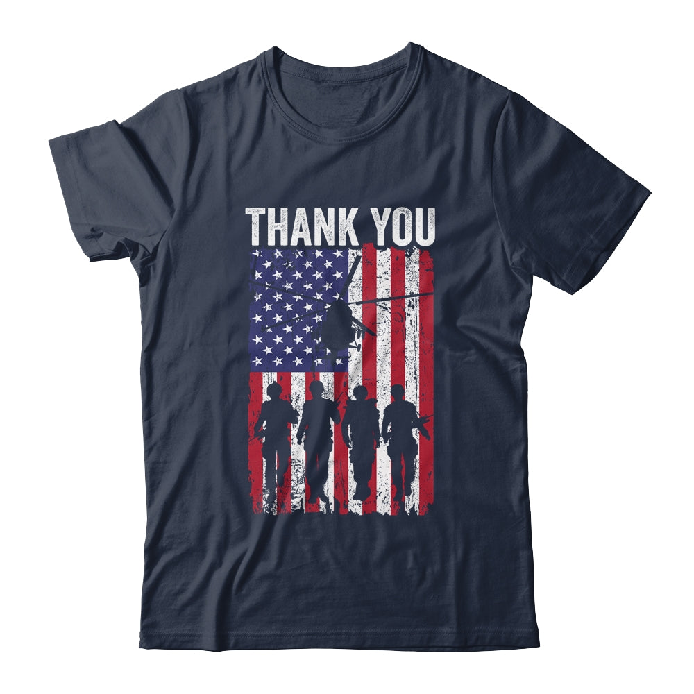 Patriotic American Flag Memorial Day Thank You For Men Women Shirt & Hoodie | siriusteestore