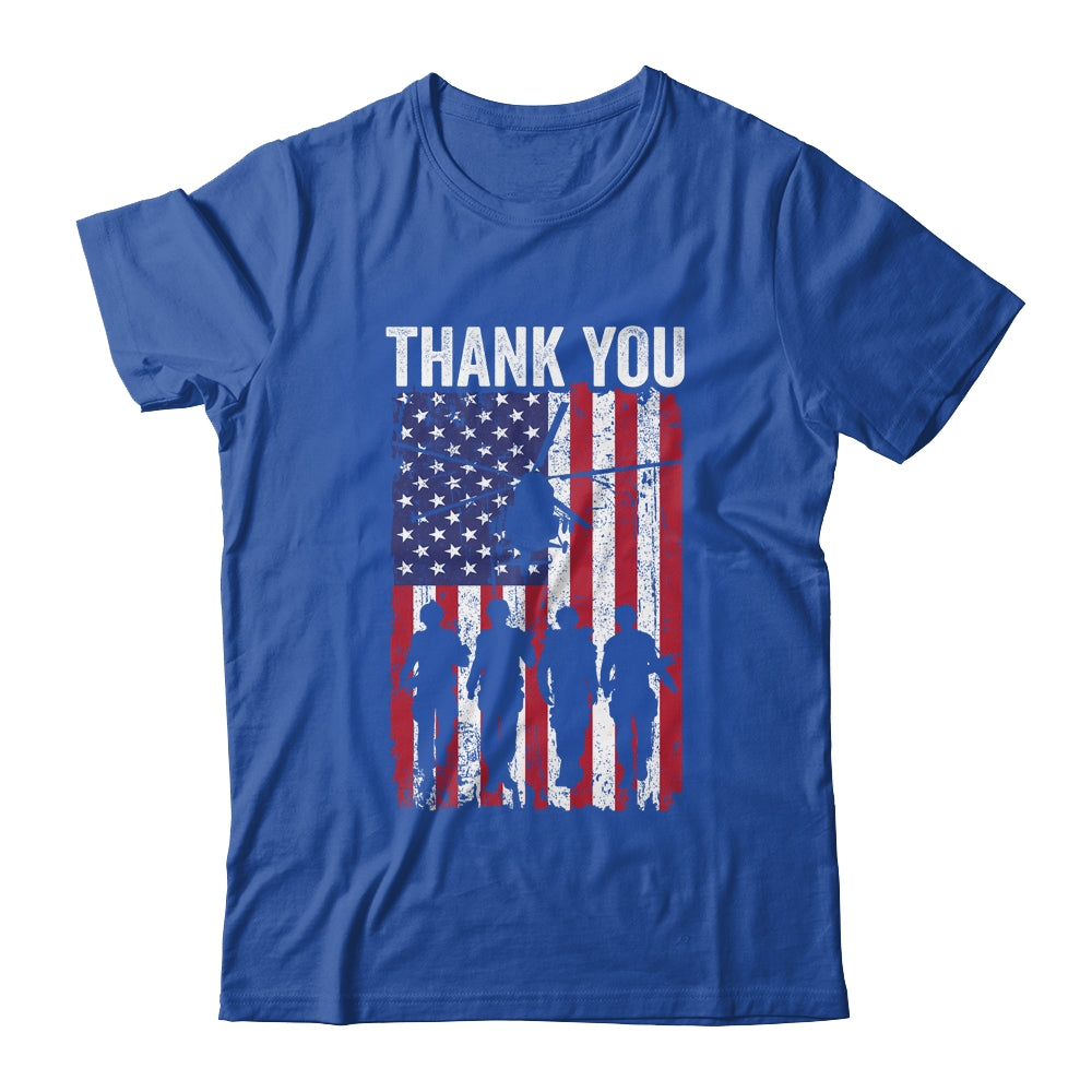 Patriotic American Flag Memorial Day Thank You For Men Women Shirt & Hoodie | siriusteestore