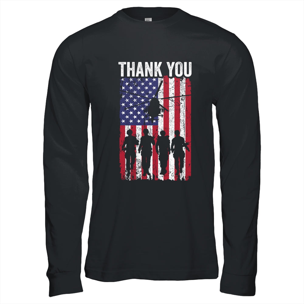 Patriotic American Flag Memorial Day Thank You For Men Women Shirt & Hoodie | siriusteestore