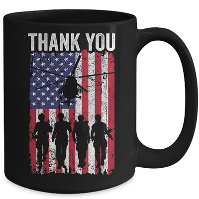 Patriotic American Flag Memorial Day Thank You For Men Women Mug | siriusteestore