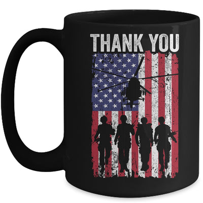 Patriotic American Flag Memorial Day Thank You For Men Women Mug | siriusteestore
