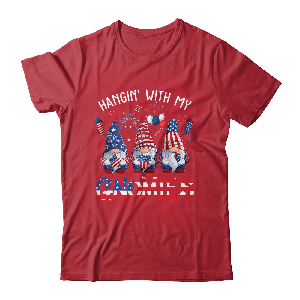 Patriotic Gnome 4th Of July Funny Hangin With My Gnomies Shirt & Tank Top | siriusteestore