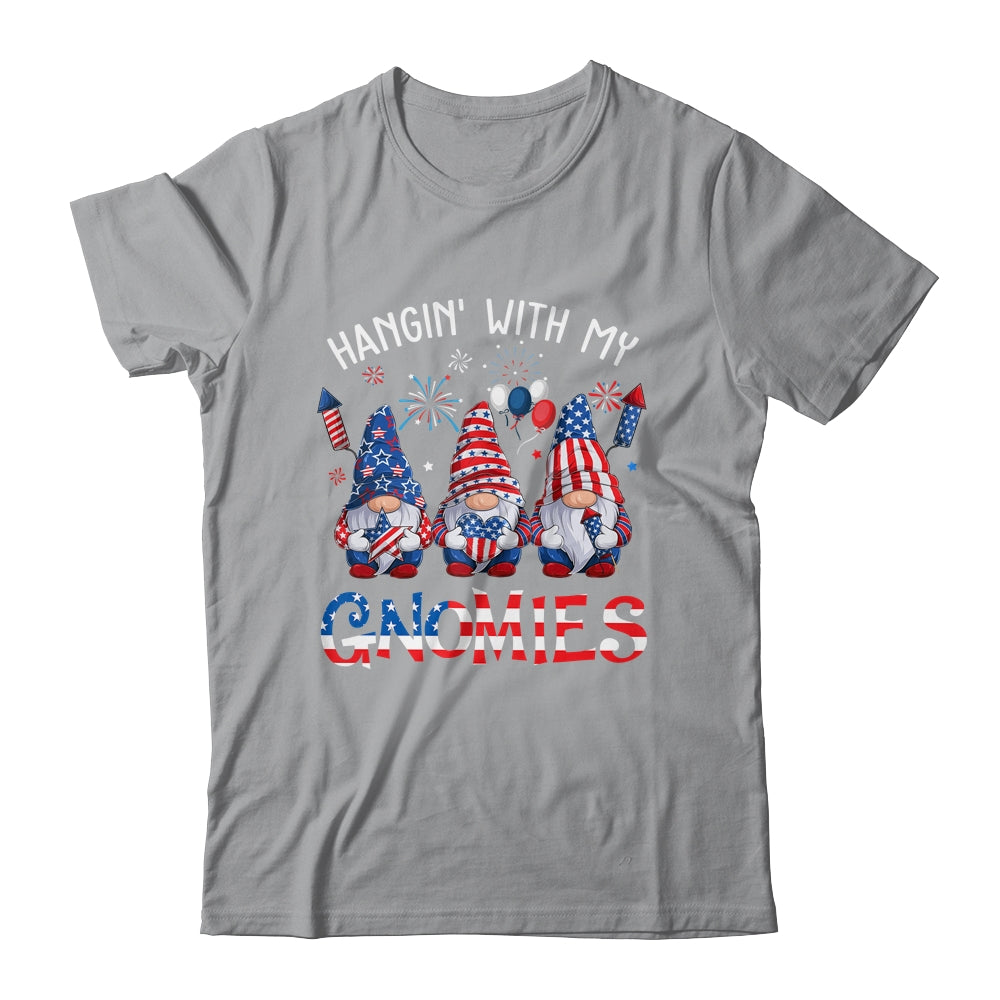 Patriotic Gnome 4th Of July Funny Hangin With My Gnomies Shirt & Tank Top | siriusteestore