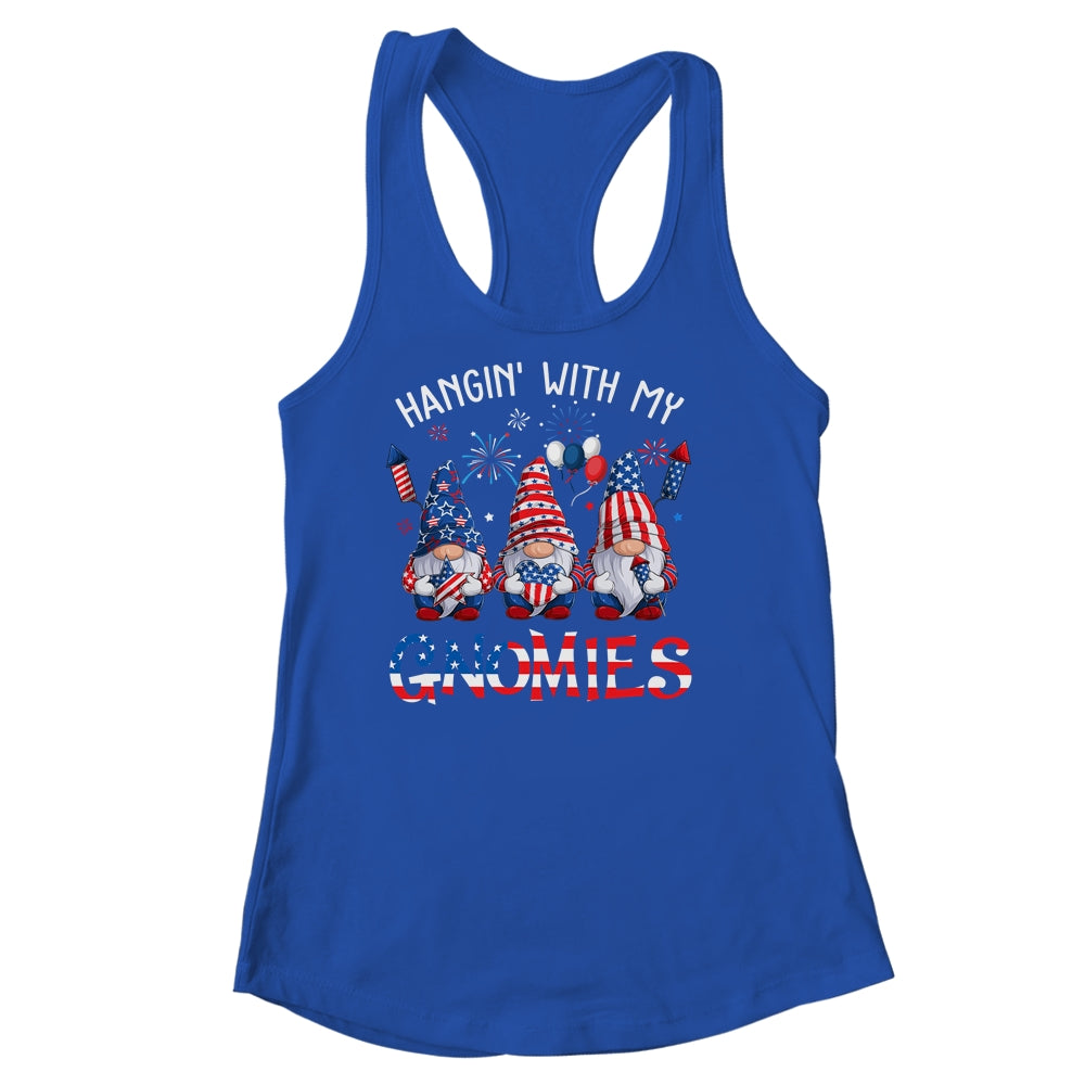 Patriotic Gnome 4th Of July Funny Hangin With My Gnomies Shirt & Tank Top | siriusteestore