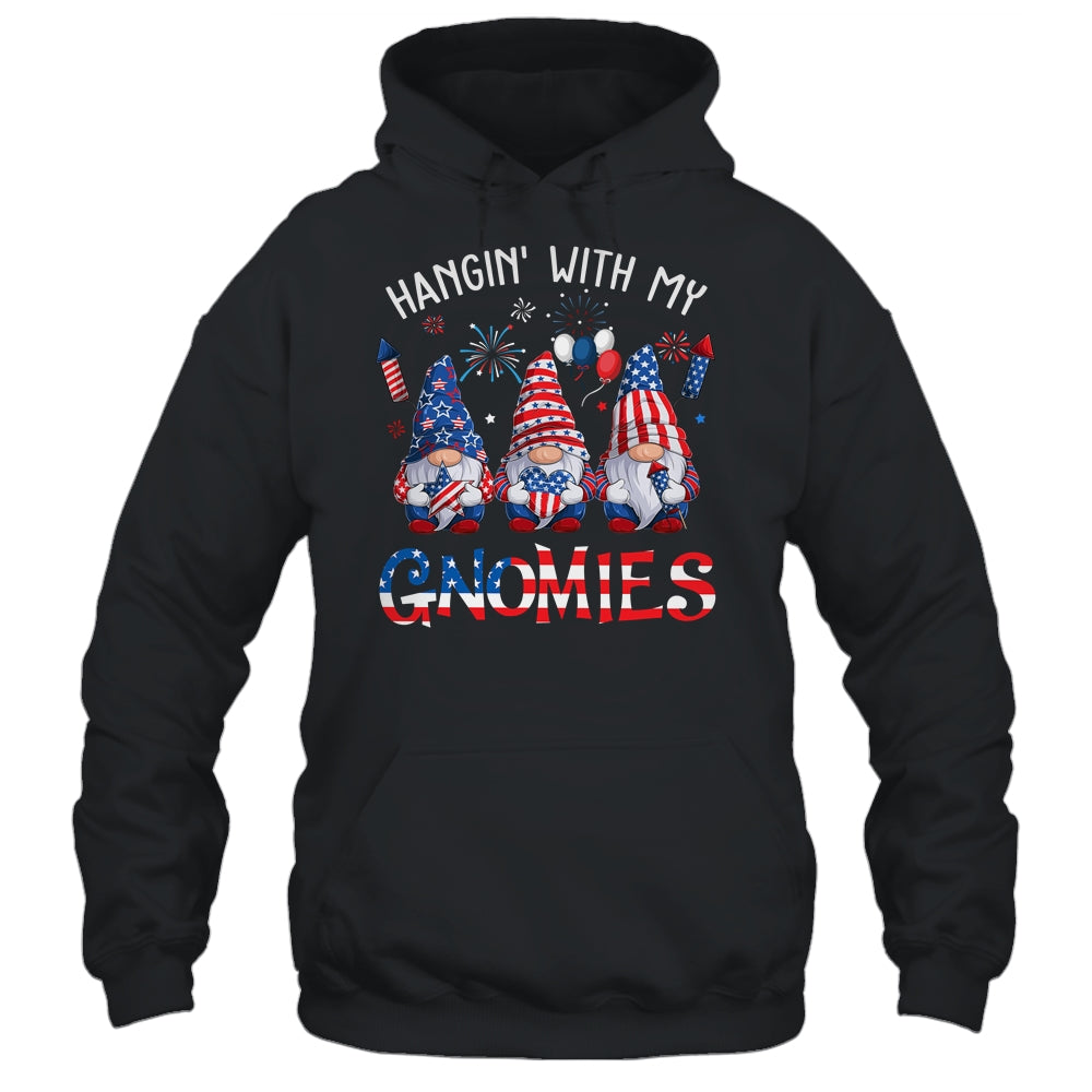 Patriotic Gnome 4th Of July Funny Hangin With My Gnomies Shirt & Tank Top | siriusteestore