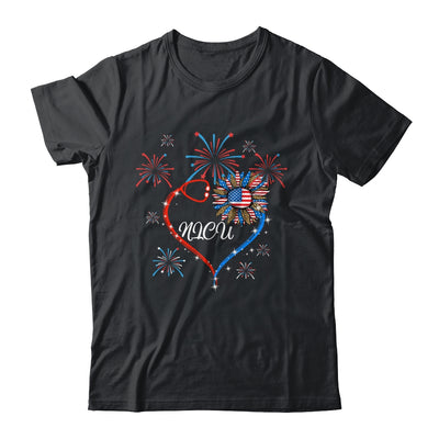 Patriotic NICU Nurse 4th Of July American Flag Sunflower Love Shirt & Tank Top | siriusteestore