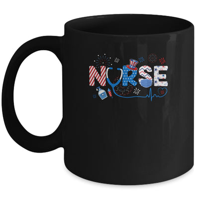 Patriotic Nurse 4th Of July American Flag Independence Day Mug | siriusteestore
