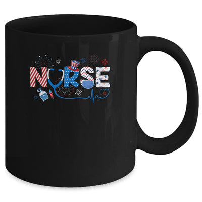 Patriotic Nurse 4th Of July American Flag Independence Day Mug | siriusteestore