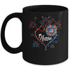 Patriotic Nurse 4th Of July American Flag Sunflower Love Mug | siriusteestore