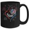Patriotic Nurse 4th Of July American Flag Sunflower Love Mug | siriusteestore