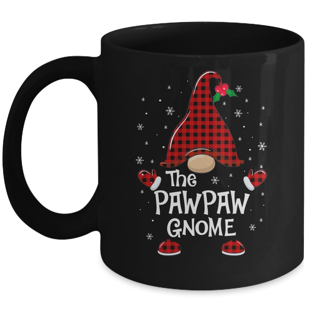 PawPaw Gnome Buffalo Plaid Matching Christmas Pajama Gift Mug | siriusteestore
