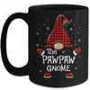 PawPaw Gnome Buffalo Plaid Matching Christmas Pajama Gift Mug | siriusteestore