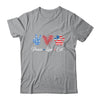 Peace Love Cat Lover American Flag Happy 4th Of July Shirt & Tank Top | siriusteestore
