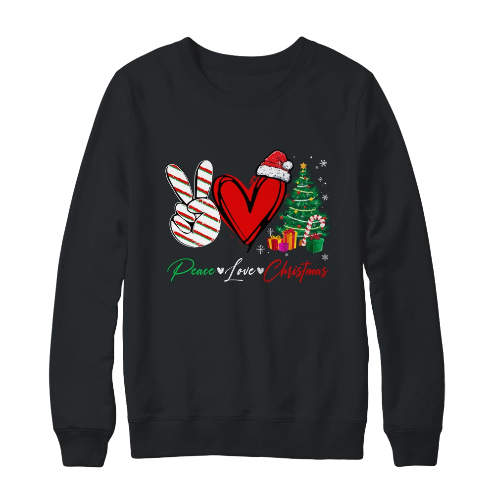 Peace Love Christmas Family Matching Xmas Shirt & Sweatshirt | siriusteestore