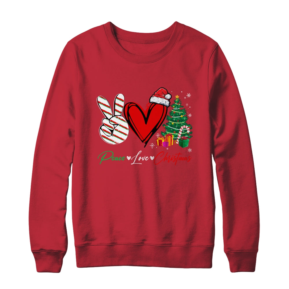 Peace Love Christmas Family Matching Xmas Shirt & Sweatshirt | siriusteestore