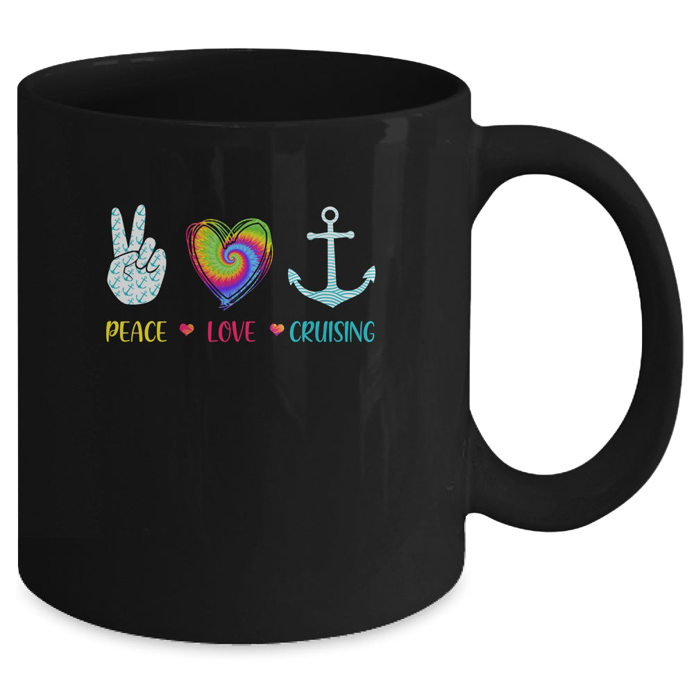 Peace Love Cruising Ship Hippie Floating Ocean Beach Sun Mug | siriusteestore