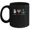 Peace Love Cruising Ship Hippie Floating Ocean Beach Sun Mug | siriusteestore