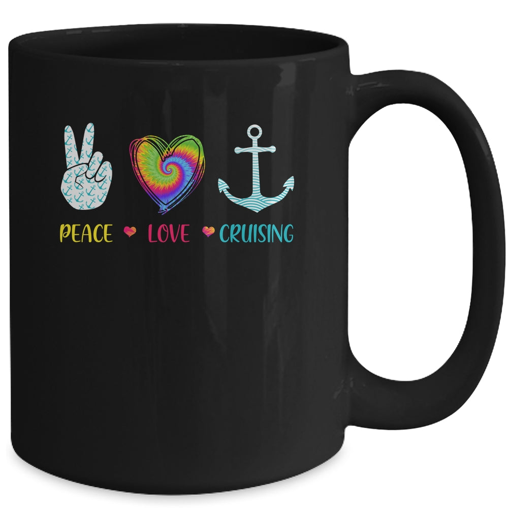 Peace Love Cruising Ship Hippie Floating Ocean Beach Sun Mug | siriusteestore