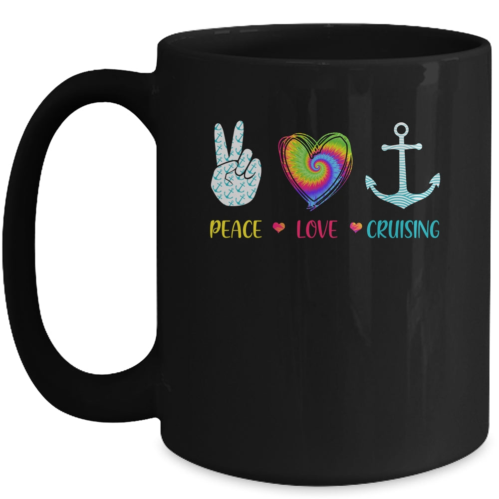 Peace Love Cruising Ship Hippie Floating Ocean Beach Sun Mug | siriusteestore