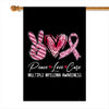 Peace Love Cure Burgundy Ribbon Multiple Myeloma Awareness Flag | siriusteestore