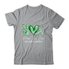 Peace Love Cure Green Ribbon liver Cancer Awareness Shirt & Hoodie | siriusteestore